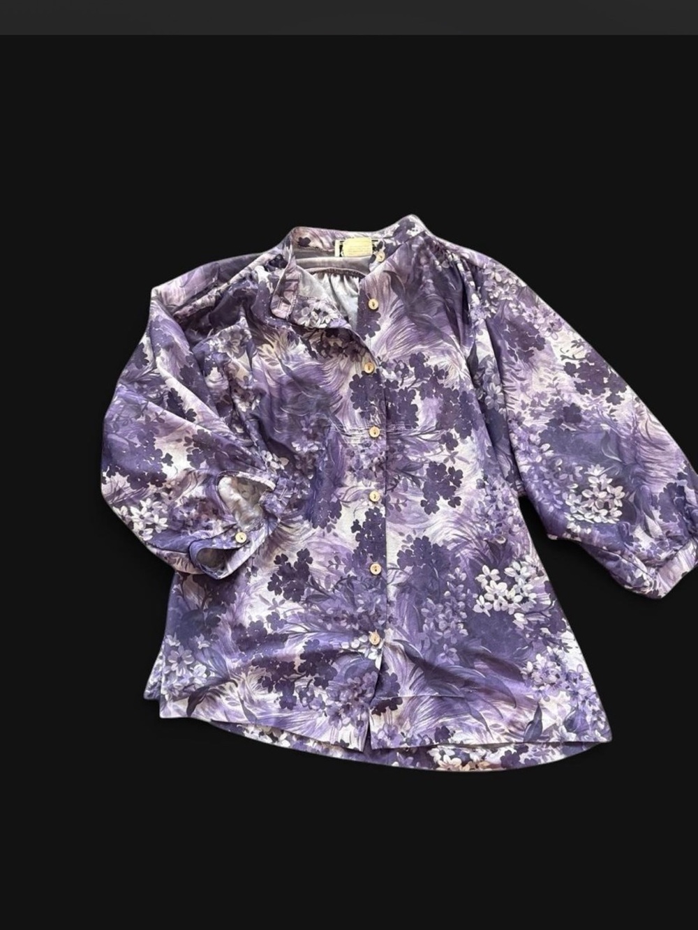 Women’s Purple Floral Button-Up Top